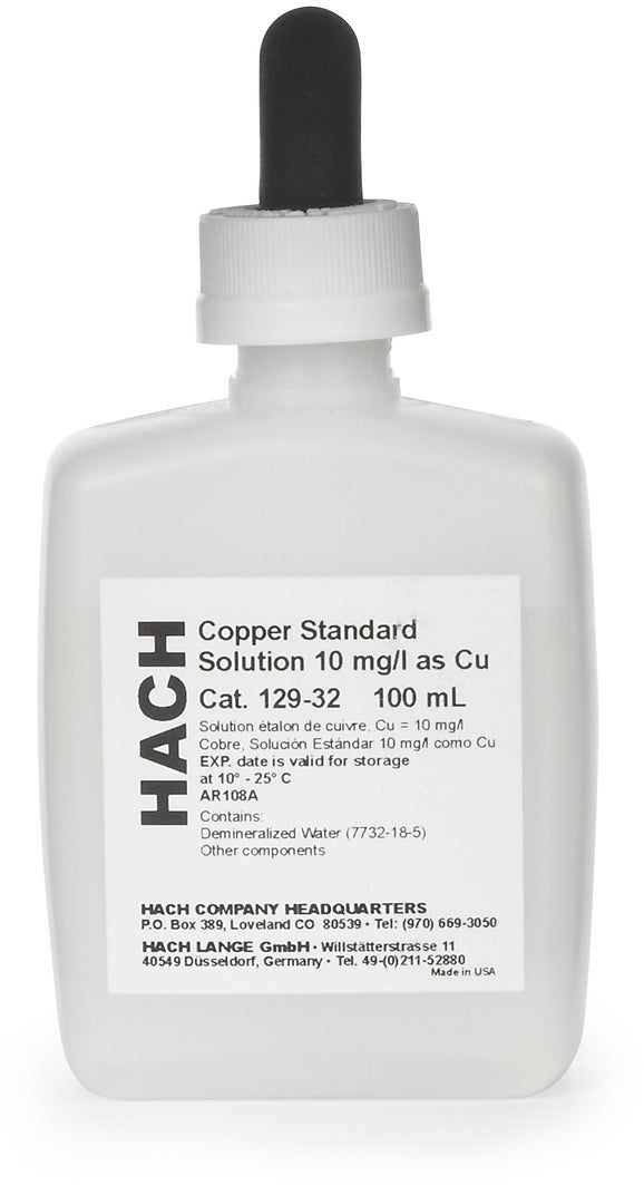 Koper-standaardoplossing, 10 mg/L Cu (NIST), 100 mL MDB, voor APA6000
