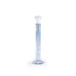 Cilinder, met schaalverdeling, mengen, glas, 25 mL ±0,3 mL, verdelingen 0,5 mL, polyethyleenstop