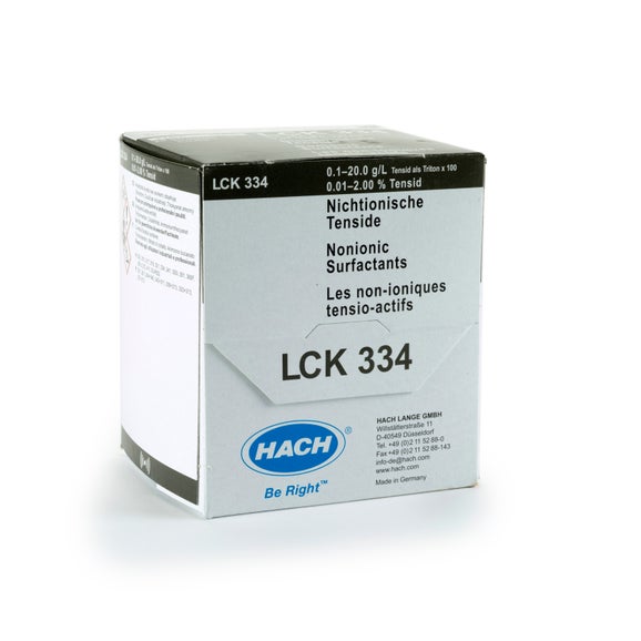 Kuvettentest voor niet-ionische surfactanten, 0,1 - 20 g/L
