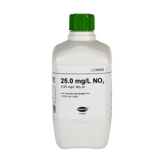 Nitraatstandaard, 25 mg/L NO₃ (5,65 mg/L NO₃-N), 500 mL