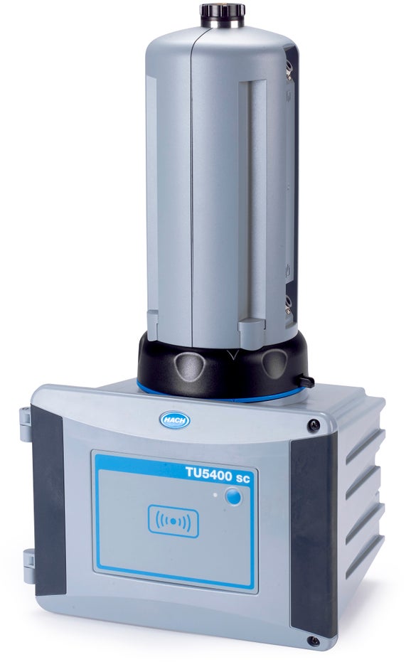 Uiterst nauwkeurige TU5400sc lasertroebelheidsmeter voor laag bereik met automatische reiniging, systeemcontrole en RFID, ISO-versie