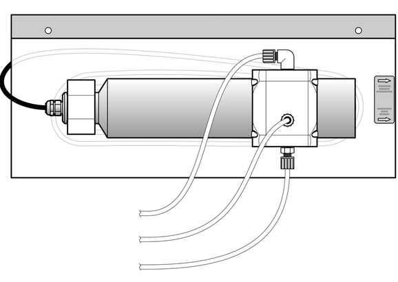 Doorstroommodule voor NT3100sc/NT3200sc 5 mm, Nitratax plus sc 5 mm, UVAS plus sc 5 mm-sensor