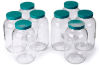 Glass containers w/ caps, 1.9 L, set of 24