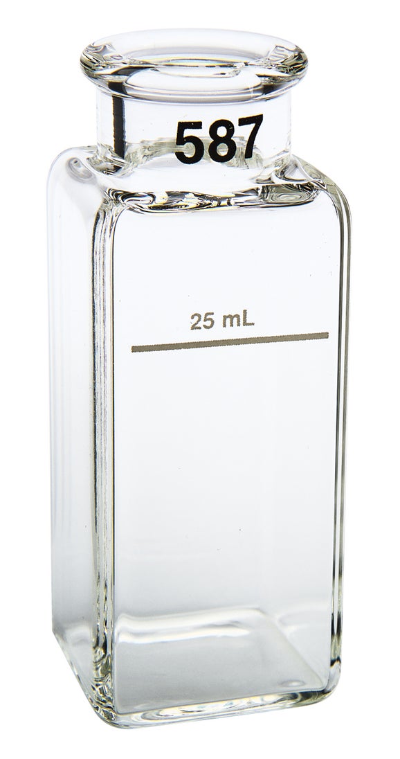 Rechtkuvetten, 1", glas, 25 mL; voor DR/2000 en DR/2010