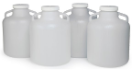 Set van (4) 10 L polyethyleenflessen, met doppen