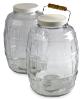 Set van (2) 10 L glazen flessen, met doppen met PTFE binnenkant