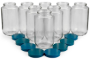 Set van (8) 950 mL glazen flessen, met doppen met PTFE binnenkant
