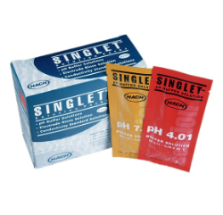 Singlet pH-bufferkit voor eenmalig gebruik, pH 4,01 en 7,00, verpakking van 2x10