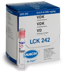 Kuvettentest voor vicinale diketonen, 0,015 - 0,5 mg/kg diacetyl