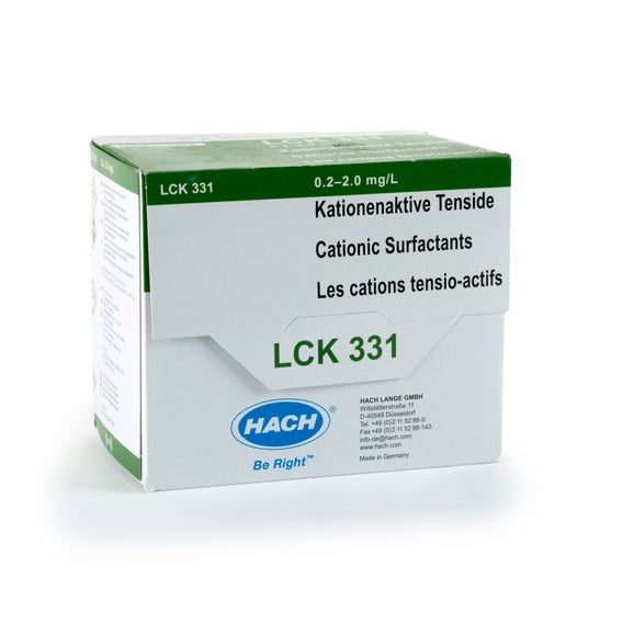 Kuvettentest voor kationische surfactanten, 0,2 - 2,0 mg/l