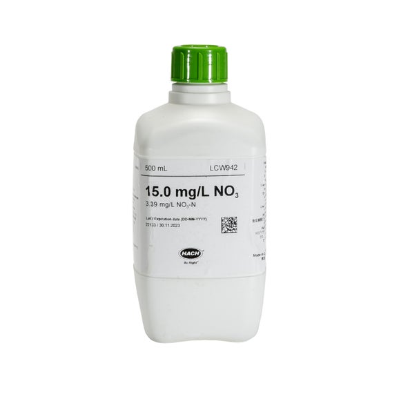 Nitraatstandaard, 15 mg/L NO₃ (3,39 mg/L NO₃-N), 500 mL