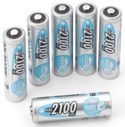 Oplaadbare NiMH batterijen; 6 stuks