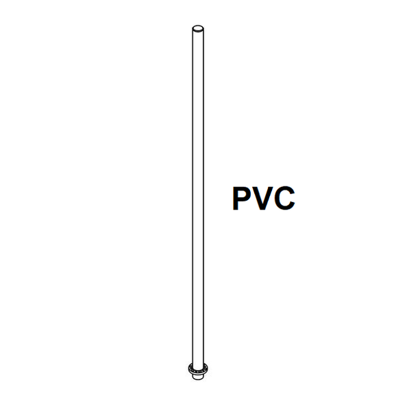 Bevestigingsbuis 2 m, PVC, voor E-chem-sensors